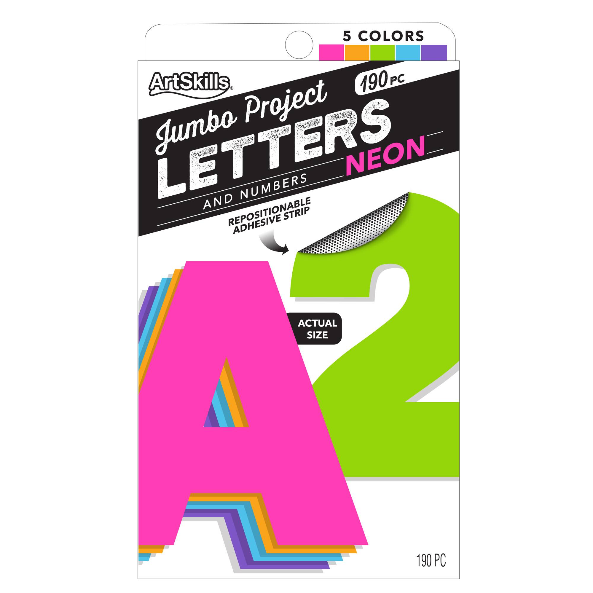 ArtSkills® 4" Neon 190 Piece Paper Poster Letter Set